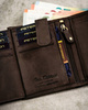 Leather wallet & key ring set PETERSON PTN SET-M-1542