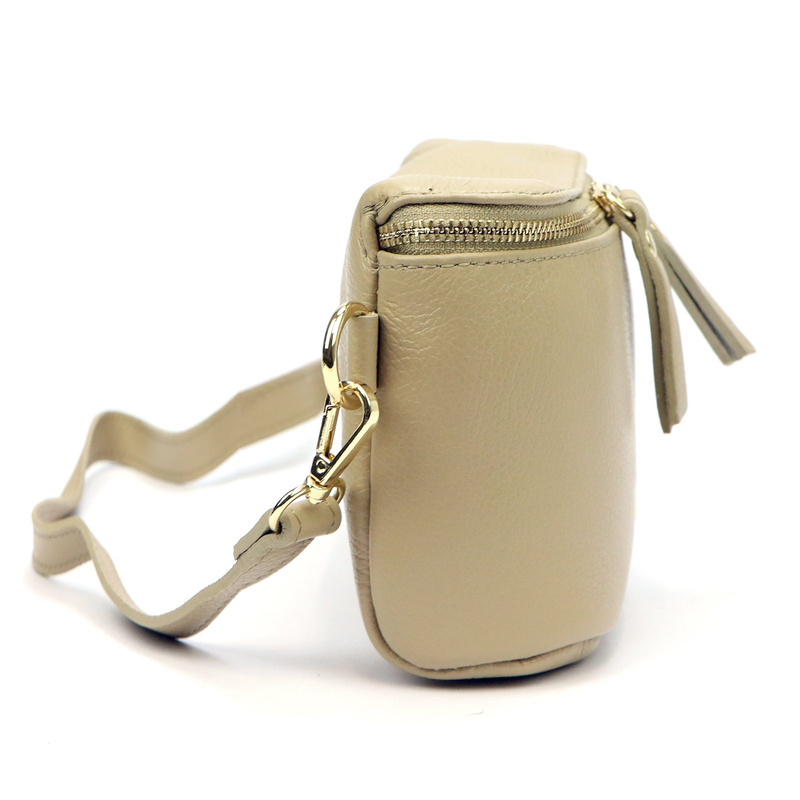 Women's elegant leather waist bag crossbody bag