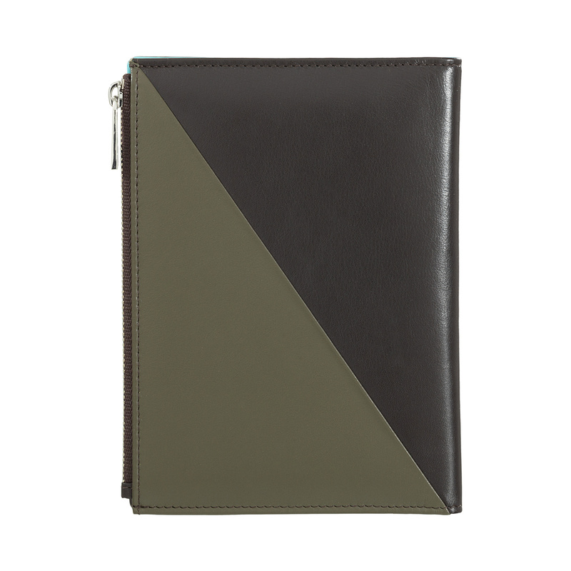 Travel document RFID wallet Colorful Barbados by DUDU in genuine leather with side zip pocket. It is suitable as passport holder and A6 block notes wallet.