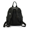 Women's capacious leather functional backpack