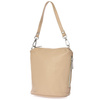 Handtasche Leder kleine Posttasche Italienisch Leder beige T85