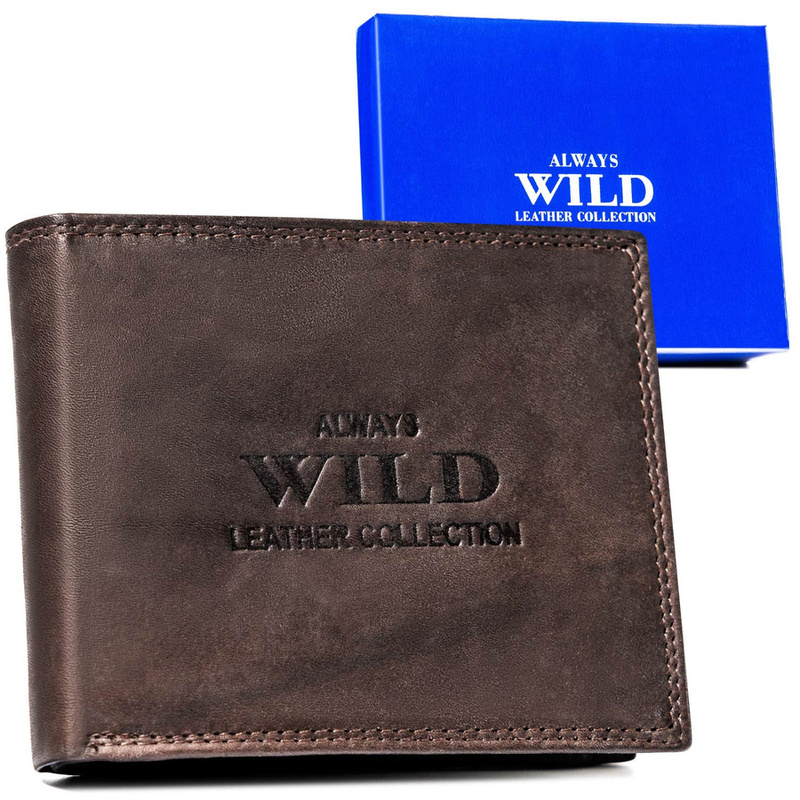 Klappbare Herren-Lederbrieftasche von Always Wild