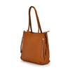 Elegant stylish large women's leather shopperbag