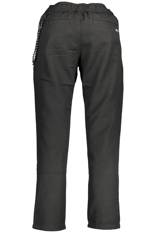 TOMMY HILFIGER BLACK MEN&#39;S TROUSERS