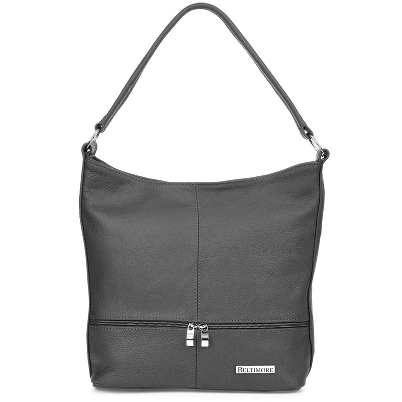 GREY LEATHER LEATHER TWO-strap Beltimore I66