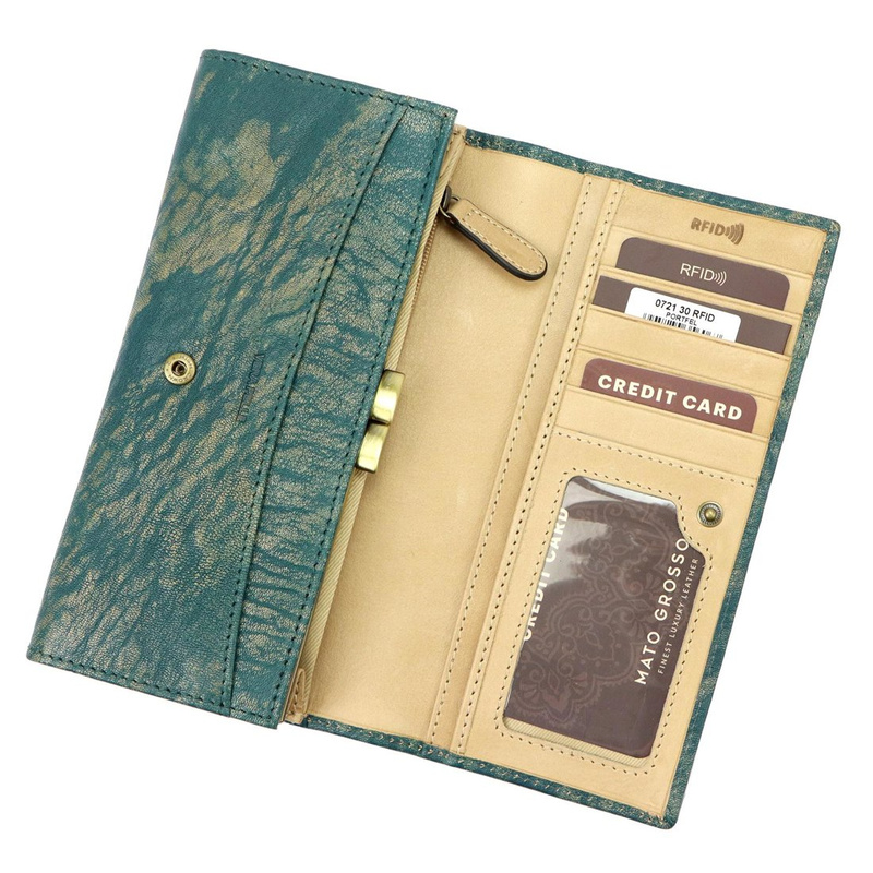 Large Mato Grosso Leather Women's Wallet with RFID