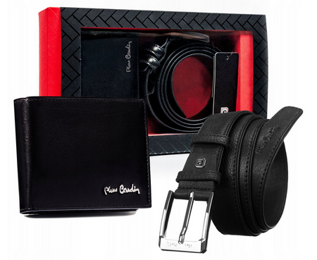 Leather wallet & belt set PIERRE CARDIN ZM-PC28