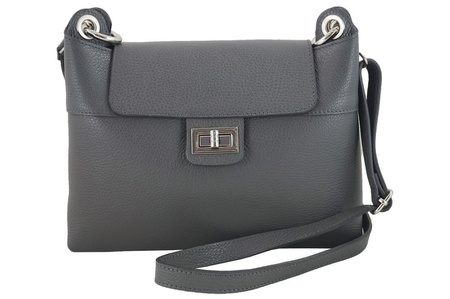 Torebka damska skórzana crossbody - Beżowa 