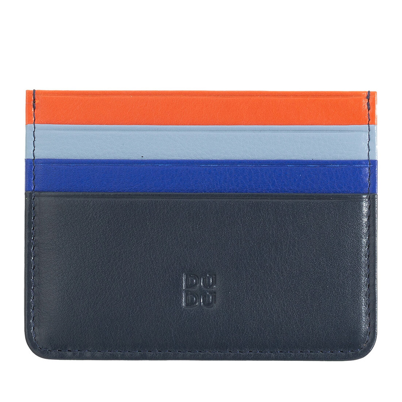 Credit card holder multicolor by DUDU made in soft calfskin Nappa leather with 6 pockets. Ultra slim design, only 4 mm, and unique lightness