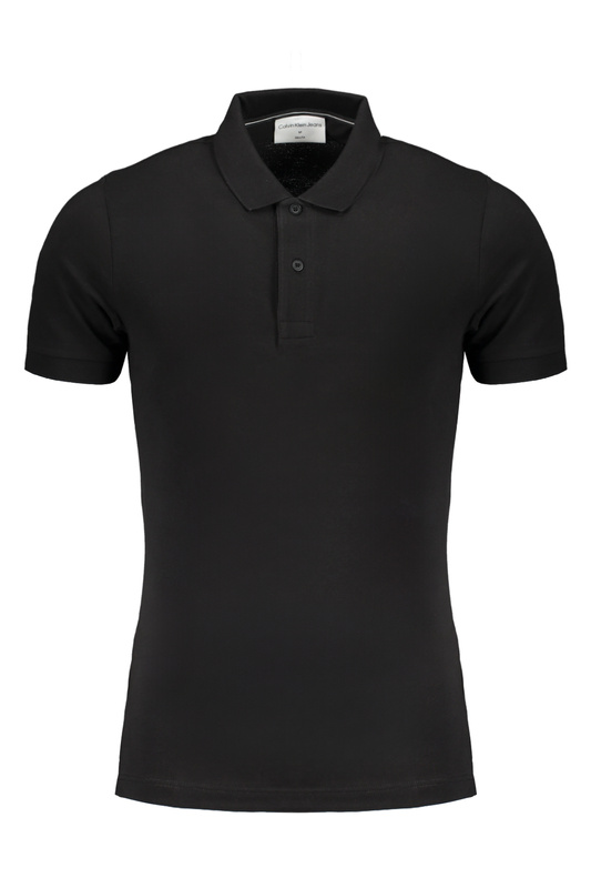 CALVIN KLEIN MEN&#39;S BLACK SHORT SLEEVED POLO SHIRT