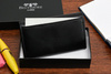 Women's leather wallet large horizontal with earworm RFiD black BELTIMORE 038