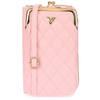 Women's purse for phone mini listono wallet shoulder bigel light pink eco leather POR-T-17