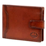 EL FORREST men's leather zip-up wallet with RFID