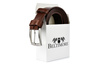 Beltimore leather men's brown premium belt E08 : Colors - brown, beige, Strap size - r.100-115 cm