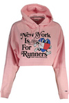 TOMMY HILFIGER PINK WOMEN&#39;S SWEATSHIRT WITHOUT ZIP