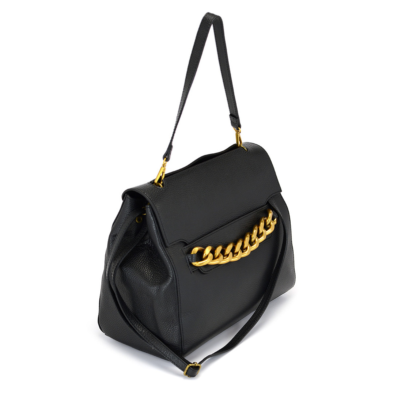 Women's shoulder bag, over the shoulder with a chain