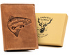 Men's genuine leather wallet Wild ANIMALS N4-CHM FISH