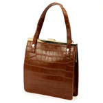 Damen Echtleder Handtasche Luka 19-90 CROCO