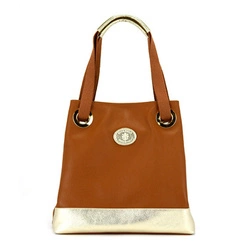 Roomy women's leather shopper shoulder bag