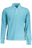 GANT BLUE MEN`S LONG SLEEVE POLO SHIRT