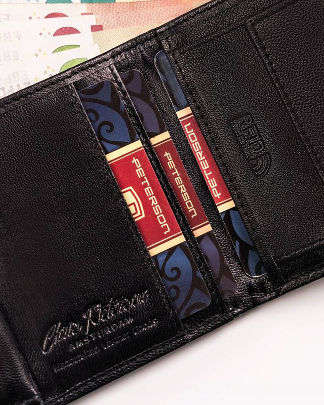 Leather wallet RFID PETERSON PTN RD-270-GCL