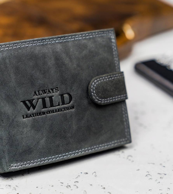 Men's genuine leather wallet Wild N992L-P-CHM RFID