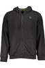 GIAN MARCO VENTURI MEN&#39;S BLACK ZIPPED SWEATSHIRT