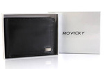 Skórzany portfel męski z ochroną kart RFID Protect - Rovicky