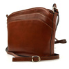 Leather women's elegant crossbody messenger bag