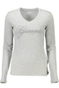 GUESS JEANS WOMEN&#39;S LONG SLEEVE T-SHIRT GRAY