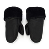 Warm sheepskin mitts leather