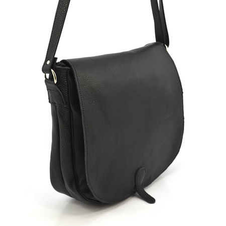 Spacious leather women's crossbody bag