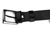 Beltimore full grain leather narrow men's belt black E09 : Colors - black, Strap size - r.80-95 cm