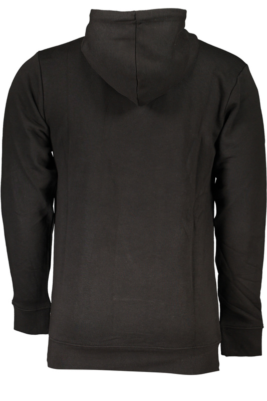 CAVALLI CLASS MEN&#39;S BLACK ZIP-OUT SWEATSHIRT