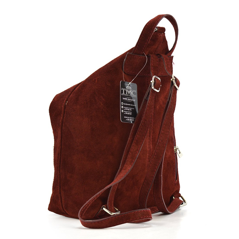 Unusual stylish Vera Pelle suede backpack