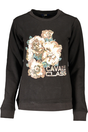 CAVALLI CLASS WOMEN&#39;S ZIPLESS SWEATSHIRT BLACK