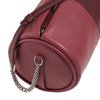 Barrel bag for women Colorful Abigail by DUDU in soft leather. Small shoulder bag with chain/leather strap with elegant design.