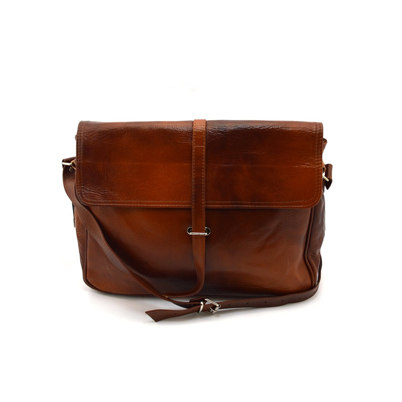 Women's leather messenger bag classic crossbody