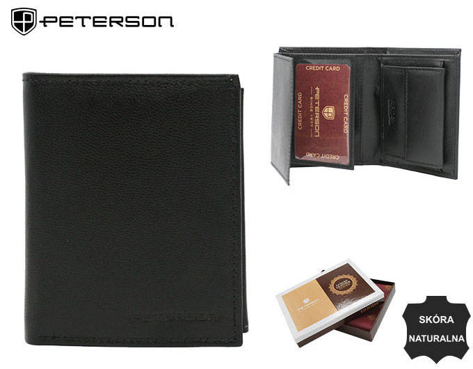 Leather wallet RFID PETERSON PTN RD-270-GCL