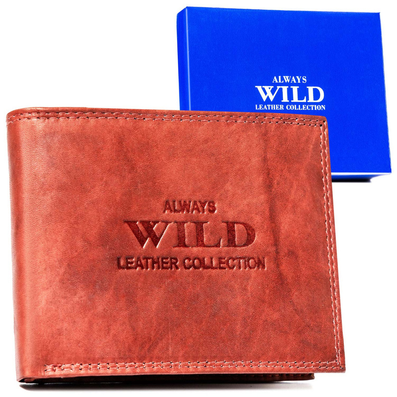 Klappbare Herren-Lederbrieftasche von Always Wild