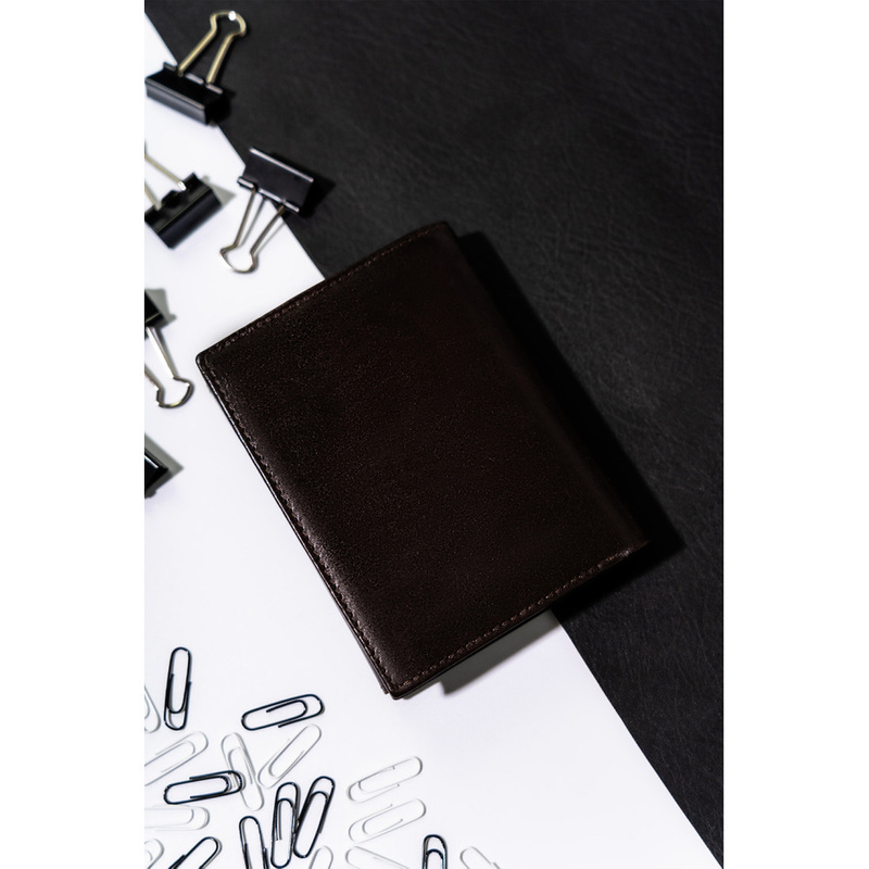 Men's leather wallet for documents with RFID Rovicky