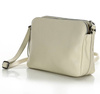 Torebka skórzana crossbody listonoszka dwie komory - MARCO MAZZINI ivory beżowa