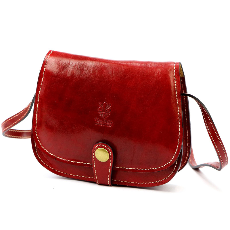 Elegant leather women's crossbody bag