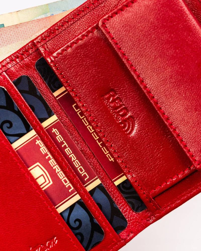 Leather wallet RFID PETERSON PTN RD-270-GCL