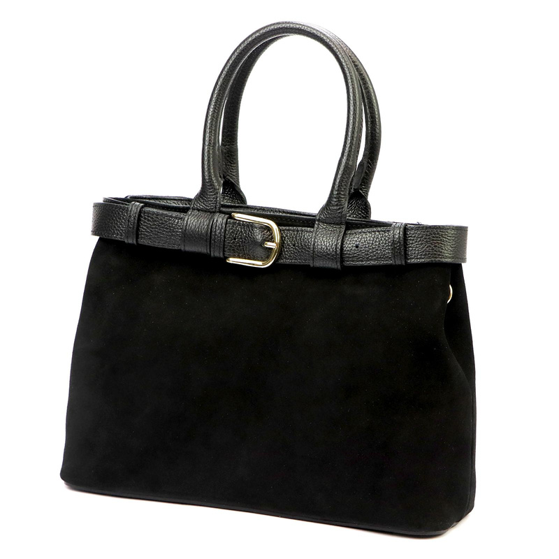 Women's leather briefcase with an attachable strap Luka