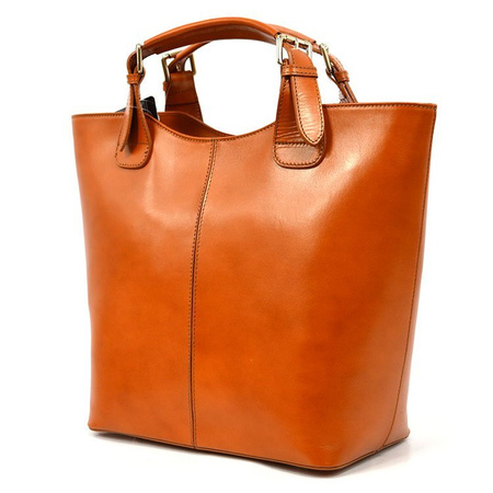 Beautiful stylish large women's leather shopper bag