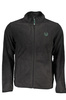 GIAN MARCO VENTURI MEN&#39;S BLACK ZIP SWEATSHIRT