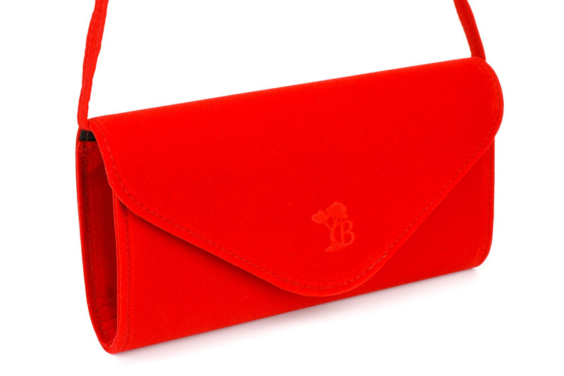 Rote Damen Clutch Handtasche Klein Baltimore W19