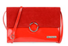 Red original women's clutch bag on strap padded W63