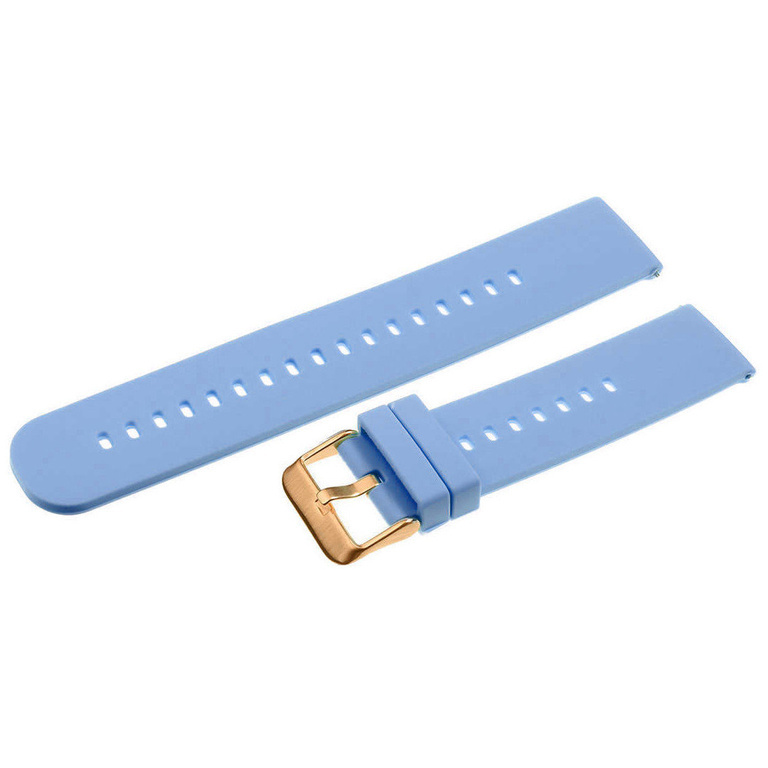 U27 rubber watch strap - light purple/rosegold - 22mm